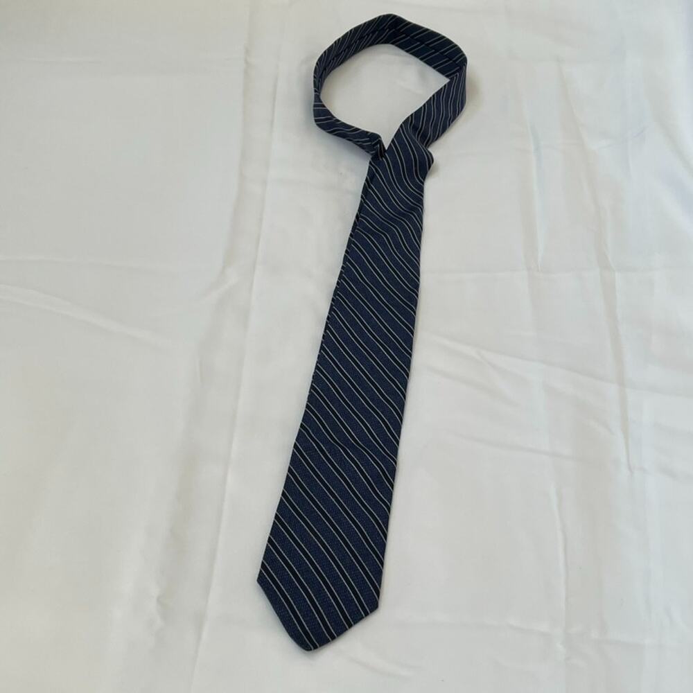 Brooks Brothers Makers & Merchants Men's Silk Neck Tie 58" Blue Stripe